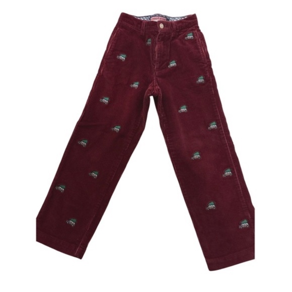 Vineyard Vines Kids Corduroy Pants Boys Christmas Tree Car Embroidered 2T - Picture 2 of 3
